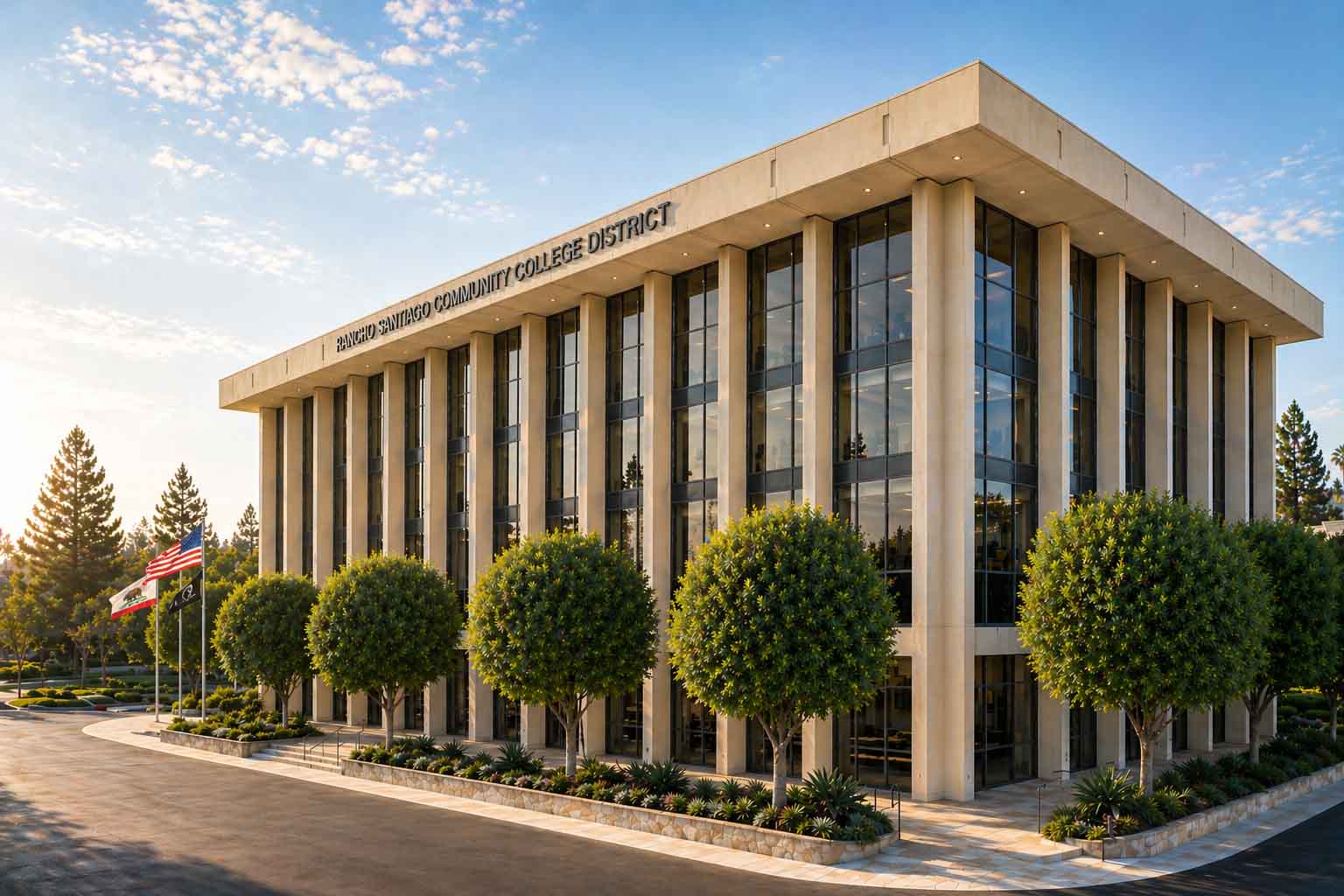 district building morning 