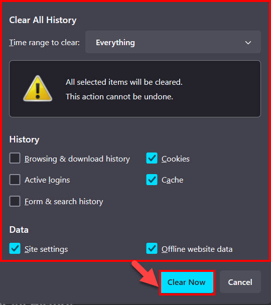 Clear All history